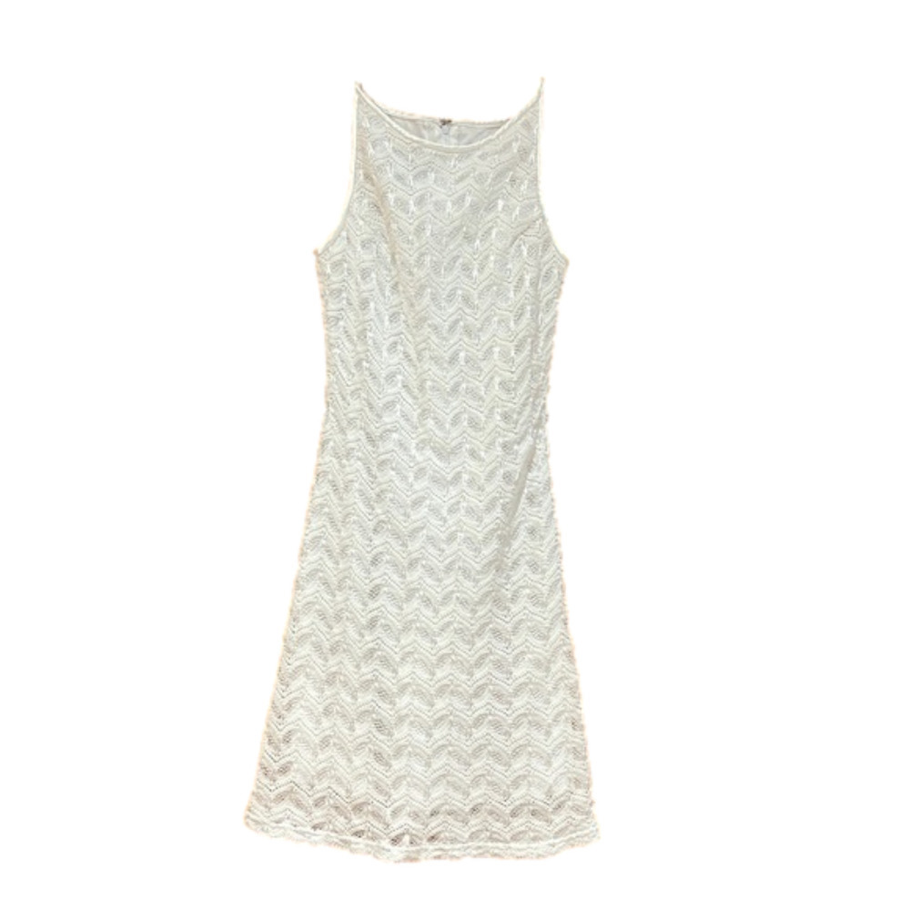 GUNNE Sax Jessica McClintock Vintage Sleeveless White Lace Dress Size 5